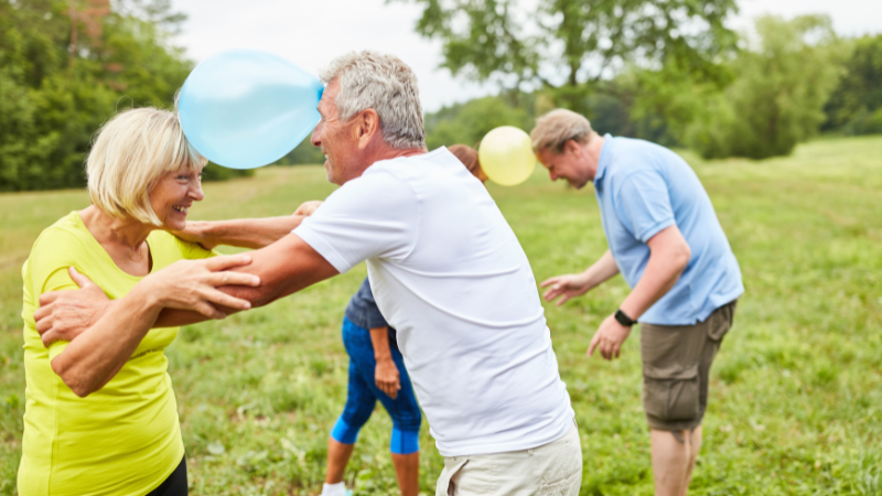 Fun Party Games for Seniors - Balloon Passing
